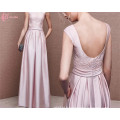 2017 Elegant Pink A Line Open Back Long Vestido de festa Vestidos de festa